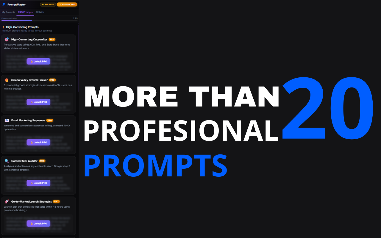 Captura de PromptMaster